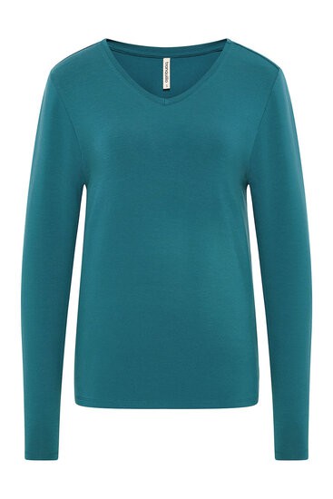 Tranquillo dames shirt lange mouwen Tencel - bermuda blue from Lotika