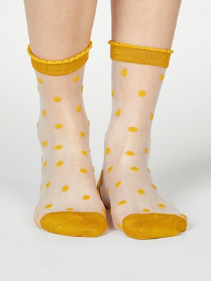 bamboe pantysokken met sunflower stippen from Lotika