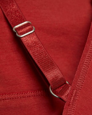 Comazo soft bh zonder beugel met kant - cranberry rood from Lotika