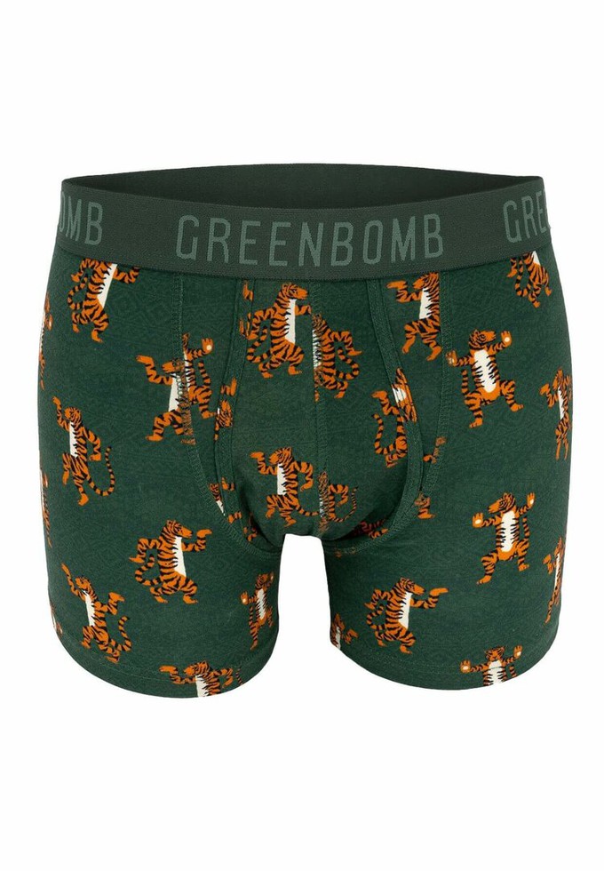 Greenbomb boxershort tijgers - groen- maat S from Lotika