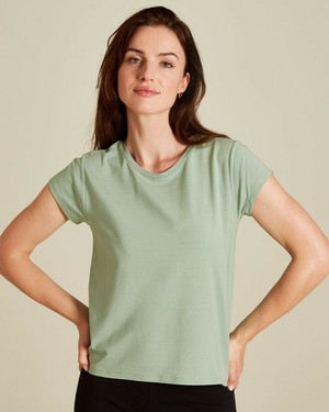 Tranquillo dames T-shirt Tencel - granite green from Lotika