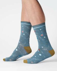 Heren sokken biologisch katoen galaxy - misty blue via Lotika