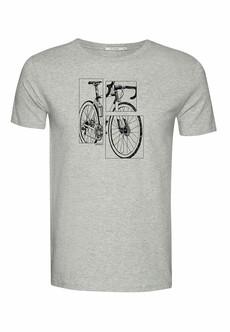 Greenbomb - T-shirt bike cut - heather grey - maat XL via Lotika