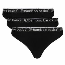 Bamboe strings Emma 3-pack - zwart via Lotika