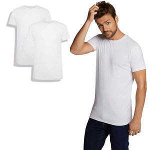 Bamboe T-Shirts ronde hals Ruben 2-pack – Wit from Lotika