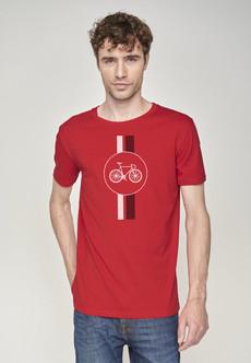 Greenbomb T-shirt - bike highway flame red - maat S via Lotika