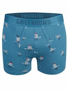 Greenbomb boxershort zeedieren walrus - blauw via Lotika