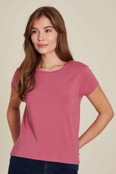 Tranquillo dames T-shirt Tencel - red violet via Lotika