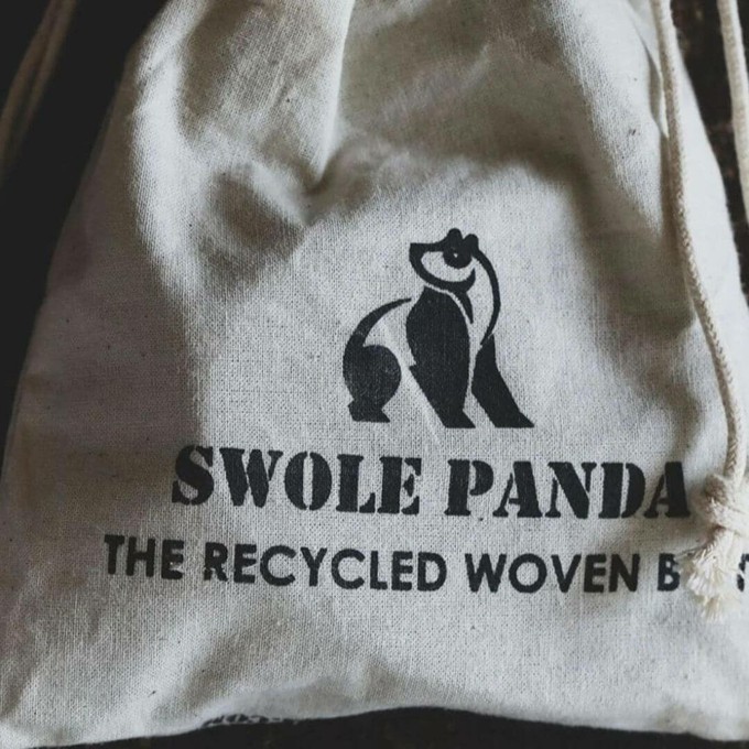 Swole Panda - gevlochten riem - bruin from Lotika