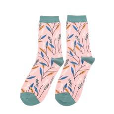 Bamboe sokken dames bessentakken - dusky pink via Lotika