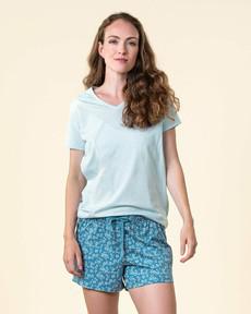 Living Crafts pyjama set dames katoen Miriam - blauw via Lotika