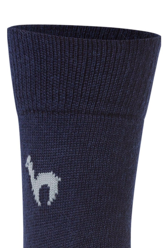 Apu Kuntur wollen alpaca sokken effen blauw from Lotika