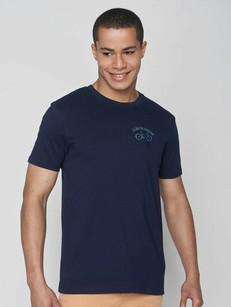 Greenbomb T-shirt bike leave the main road - navy - XXL via Lotika