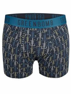 Greenbomb boxershort bike bond - navy via Lotika