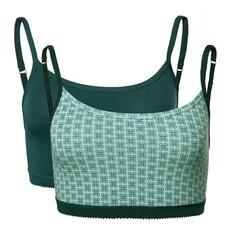 Living Crafts bustier katoen Pippa 2-pack - groen via Lotika