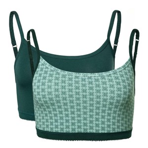 Living Crafts bustier katoen Pippa 2-pack - groen from Lotika