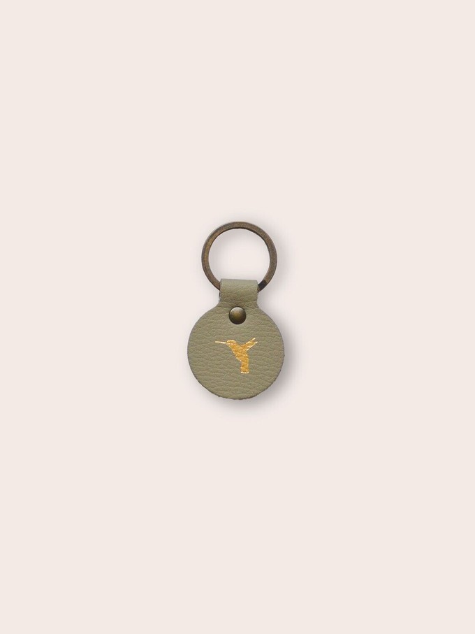 Ronde sleutelhanger BIRD - Taupe from MADE out of