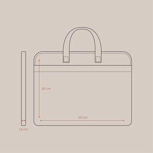 Laptoptas DORIS - Beige from MADE out of