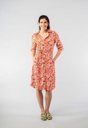 Merel Red Flowers dress from Marjolein Elisabeth