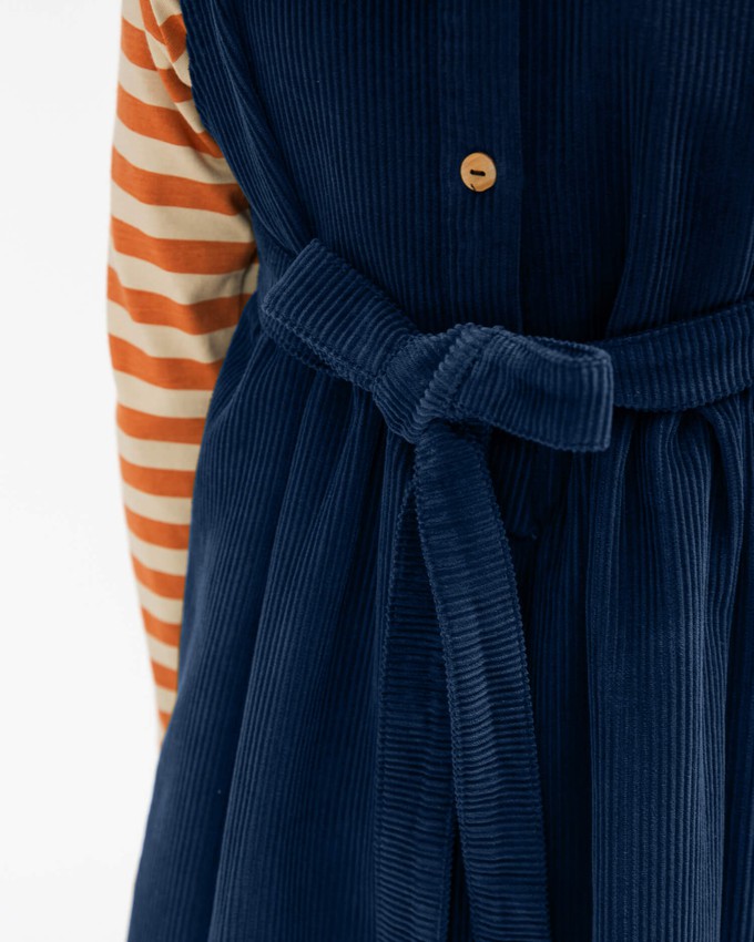 Belted Corduroy Dress anchor blue from Matona