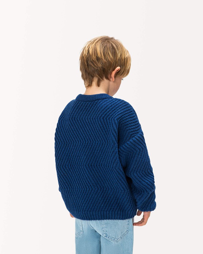 Round Neck Sweater royal blue from Matona