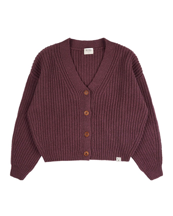 Organic Knit Cardigan berry from Matona