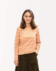 Round Neck Longsleeve oyster-caramel via Matona