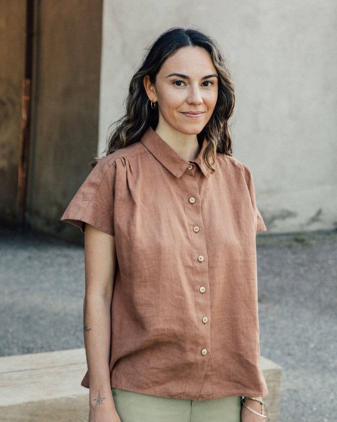 Linen Blouse coffee from Matona