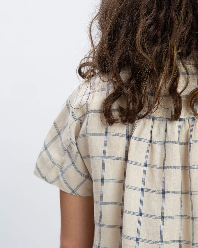 Linen Blouse blue net from Matona