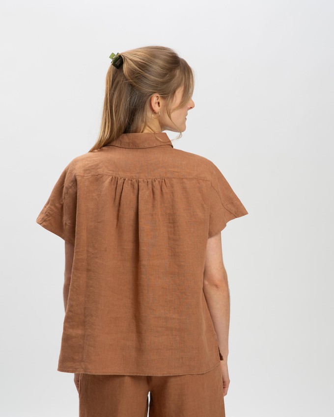 Linen Blouse coffee from Matona