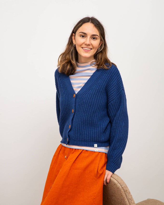 Organic Knit Cardigan royal blue from Matona