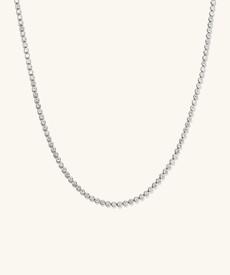 Zadie Bezel Lab Grown Sapphire Tennis Necklace via Mejuri