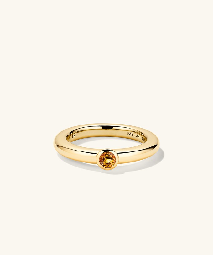 Round Gemstone Stacker Ring from Mejuri