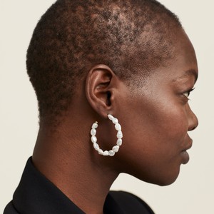 Bold Pearl Hoop Earrings from Mejuri