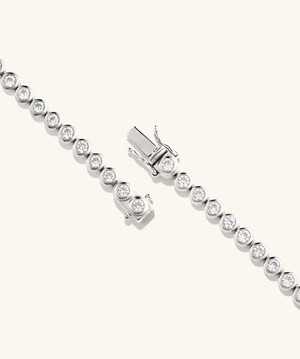 Zadie Bezel Lab Grown Sapphire Tennis Necklace from Mejuri