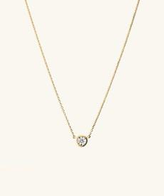 Bezel Lab Grown Diamond Necklace 0.5 ct via Mejuri