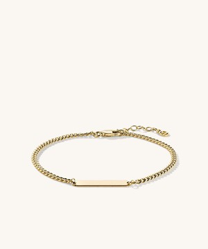 Engravable Bar Curb Chain Bracelet from Mejuri