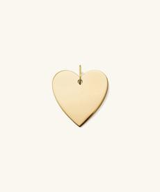 Flat Heart Charm via Mejuri