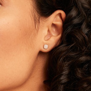 Pavé Diamond Cushion Studs from Mejuri