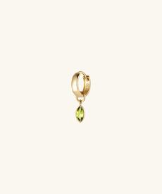 Marquise Gemstone Hoop Charm via Mejuri