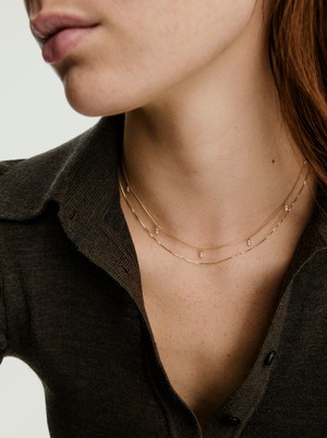 Baguette Lab Grown Diamond Station Necklace from Mejuri