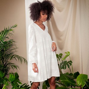 Cosmopolitan dress white leaf - Last size: 42 from Mon Col Anvers