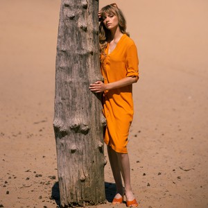 Island dress Orange from Mon Col Anvers