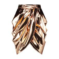 MIDI LIQUID BRONZE DRAPED TULIP SKIRT via MONIQUE SINGH