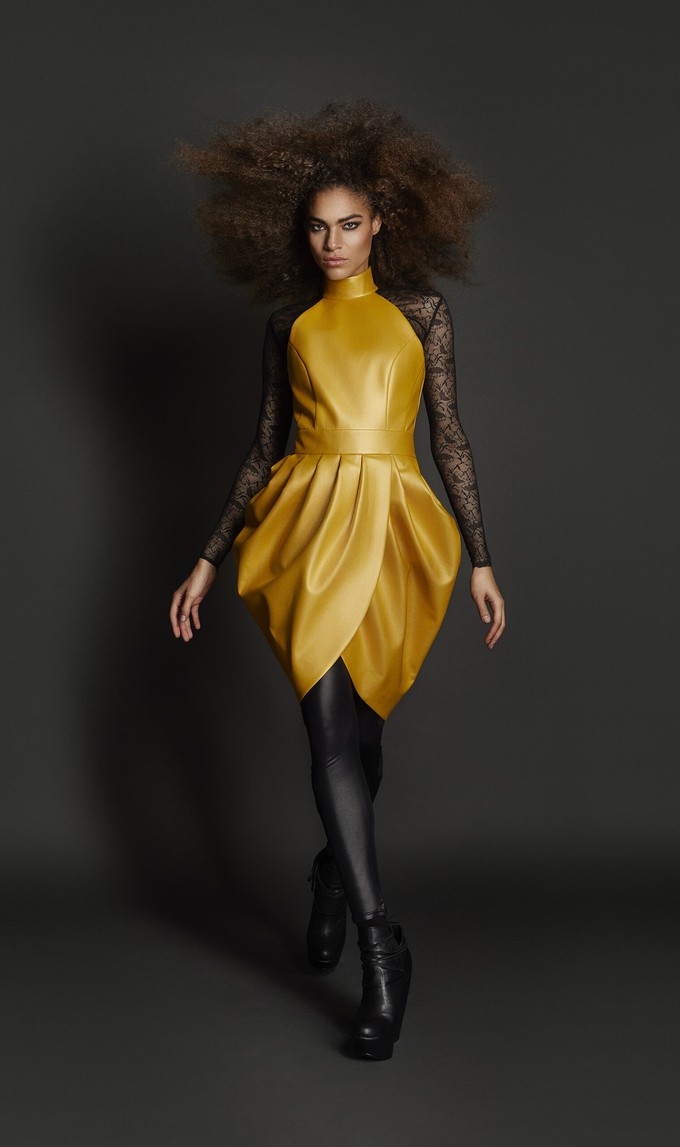 GOLDEN HONEY COCKTAIL DRESS from MONIQUE SINGH