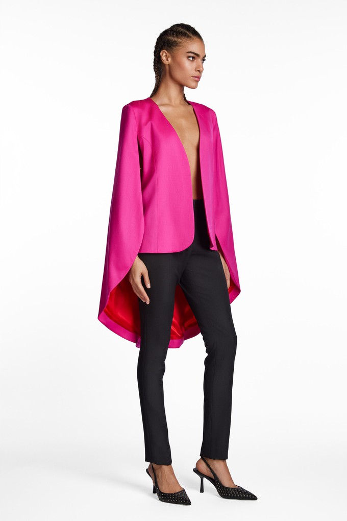 HOT PINK CAPE JACKET from MONIQUE SINGH