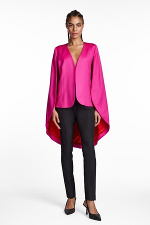 HOT PINK CAPE JACKET from MONIQUE SINGH