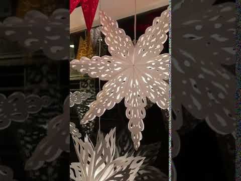 Papieren kerstster Ø60 cm incl. verlichtingskabel - Tara grijs met glitters from MoreThanHip