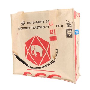 Small shopper met rits van gerecyclede cementzakken - Lundy olifant from MoreThanHip