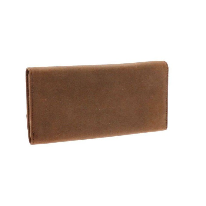 RFID overslagportemonnee van mat bruin vintage ecoleer - Derby from MoreThanHip